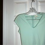 Miami Mint Green Textured V Neck Short Sleeve Aline Dress size S Photo 3