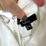 Lulus NWOT Floral Feelings White Floral Burnout Jacquard Babydoll Mini Dress Size M Photo 7