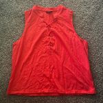 Guess NWOT  Callista Lace-up Top Poppy Red Photo 3