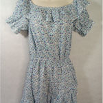Yoins  blue‎ and white floral dress size medium Photo 0
