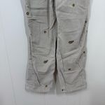 Vans  Cream Corduroy Embroidered Overalls Photo 8