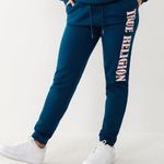 True Religion NWT Teal World Tour Boyfriend Joggers Size L New w/Tag Retail $109 Photo 0