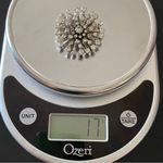 Vintage Unsigned Starburst Snowflake Clear Rhinestones Pendant Brooch 17g Photo 10