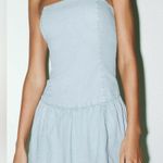 ZARA Denim Bandeau Dress Photo 1