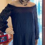 White House | Black Market WHBM off shoulder long sleeve Lacey Dress Photo 0