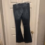 KanCan High Rise Dark Ripped Button Fly Flare‎ Jean Womens XL Blue Photo 8