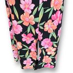 Vintage 90s Maxi Dress Black Pink Dark Floral Print Sleeveless Scoopneck Grunge Size 6 Photo 5