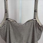 Nip Tuck Swim One Piece Ruched Swimsuit Black White‎ Striped Size 10 Photo 6