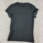 Harper  & Ivy Los Angeles California Y2K Ribbed Graphic Tee T Shirt Black Size‎ S Photo 8
