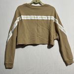 Kittenish Sweatshirt Women's Small Brown Long Sleeve Crew Neck Pullover Cropped Photo 1