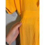 Marine layer Women's Valencia Midi Wrap Dress Golden Yellow Size XS Photo 5