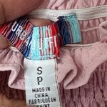 Urban Outfitters Pale Pink Gabriella Smocked Tiered Midi Dress Long Sleeves SM Photo 5