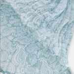 ZARA WRINKLE-LOOK Semi-Sheer HIGH WAIST PANTS w/ Elastic Waist BLUE/WHITE NEW Photo 9