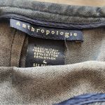 Anthropologie  Dark Wash Blue Jean Denim Skirt with Stripe Embroidery Sz XS Photo 6
