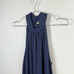 Michael Kors Collection Navy Sleeveless Draped Jumpsuit Blue Size 8 Photo 3