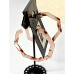 Pink Pearl Beaded Twisted Necklace & Bracelet, Hoop Pearl Earrings Set White Photo 5