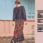 Free People dress maxi XS floral ruffled Fall boho long Photo 6