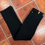 St. John Black Straight Leg Classic Dress Pants w/ Gold Accents Size 0 Photo 7