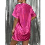 NWT Floerns Metallic Holographic Short Sleeve Disco T Photo 1