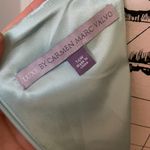 Carmen Marc Valvo Dress NWOT Floral Print Pleated Overlay Shift Sheath Work Mint Plus Size  A-line Photo 7