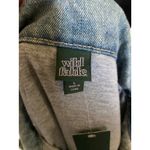 Wild Fable  Womens Juniors Jacket Size Large Solid Sherpa Faux‎ Fur Denim NEW Photo 3