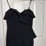 Aidan Mattox  Black Ruffled Strapless Frill Cocktail Dress Photo 5
