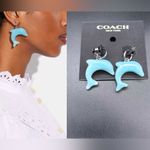 Coach  Aqua Dolphin Earrings Photo 1