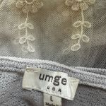 Umgee Sheer Long Cardigan Lace Hem Pockets Cottage Lagenlook Boho Prairie Large Photo 4