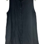 Eileen Fisher Silk Sleeveless Blouse Tunic Size Medium Black Stripe Photo 0