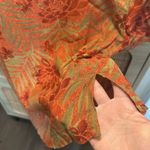 Norton Mcnaughton  Orange, Red, Green Floral Button Down Collar Blouse size PS Photo 4