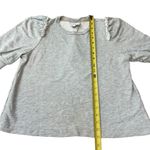 Goop G Label Women's S Puff Elbow Sleeve Sweatshirt Light Gray Demure Girlie Photo 6
