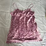 Victoria's Secret  Angels Slip Dress M Pink Satin Babydoll Red Roses Valentines Photo 0