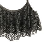 LA Hearts  Black Diamond Lace Overlay Crop Top S Photo 1