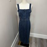 Madewell  Denim Covered-Button Dress Size 8 Photo 1