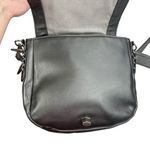 Steve Madden Gray Woven Faux Leather Crossbody Saddle Bag Purse Photo 3