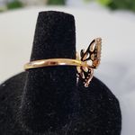 Gold Filled Butterfly Open Adjustable Ring Photo 2