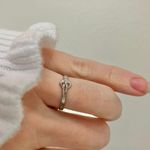 Silver Belt Buckle Band Ring Minimal Sleek Classic Casual Neutral Simple Jewelry Photo 1