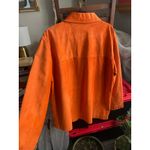 st. john's bay Vintage  Oversized Orange Suede Leather Jacket XL Boho Western Artsy Photo 5