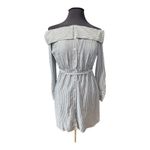 Bardot  Sienna Shirt striped off shoulder Dress in Blue & White Size US 4/XS Photo 3