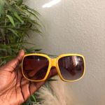 Y2K Large Chunky Baddie Yellow purple silver rhinestone studded sunglasses “not coach” monogram “C” #streetwear #grunge #gothic #retro Gold Photo 3