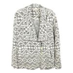 Lucky Brand  Plus Size 2X Cardigan‎ Aztec Print Grey White Boho Jacket 942 Photo 1