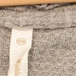 Wishlist  GREY WAFFLE KNIT LONG SLEEVE KNOT FRONT TOP Photo 3