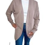 Aritzia Babaton Lucida Open Front Cardigan Long Sweater XS Brown Lightweight Photo 0