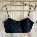 Little Black Lies London Black Leatherette Bustier Bra Top size Medium Photo 1