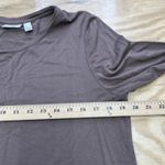 LOGO By Lori Goldstein  Stretch Tunic Blouse Size Medium Goblin Earthy Lace Photo 9