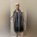 Burberrys Gray Plaid Scarf Photo 2