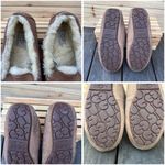UGG Tan  Ansley Slippers Seude Fuzzy Slip On Shoes Moccasins Photo 7