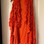 Chic Orange/coral isle apparel made in Turkey Ruffled Sleeveless Top/vest Orange Size M Photo 0