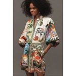 NWT ALÉMAIS Paradiso Linen Mini‎ Dress Size 2 White Photo 2