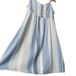 Joie  Linen Blend Striped V-Neck Sundress‎ in Blue and White, Size 8 Photo 5
